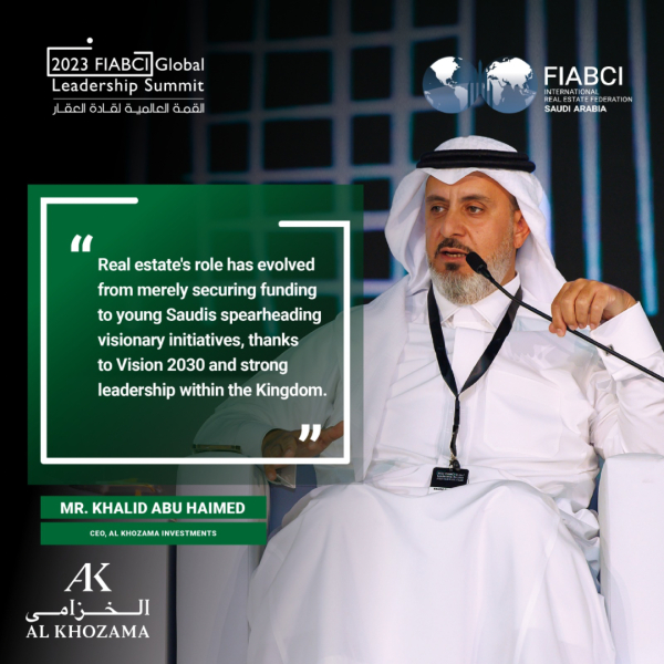 CEO Khalid Abuhaimed speaking at FIABCI event